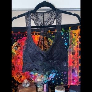 Black lace bralette